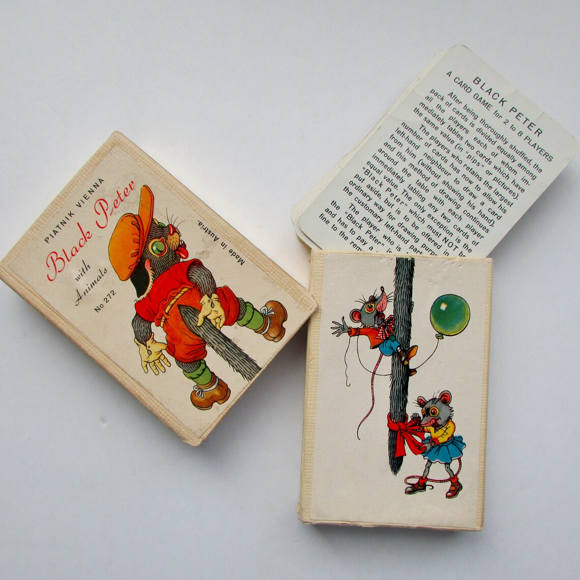 Black Peter Card Game 272 by Piatnik Austria An Old Maid Etsy
