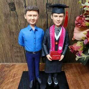 Personalized Bobblehead Doll: Custom 3D Statue, Family Gift ,Congrats Graduate Gift
