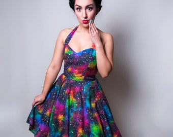 Rainbow space dress