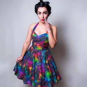 Rainbow space dress