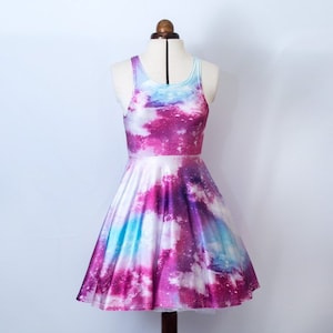 Galaxy skater dress- space pastel