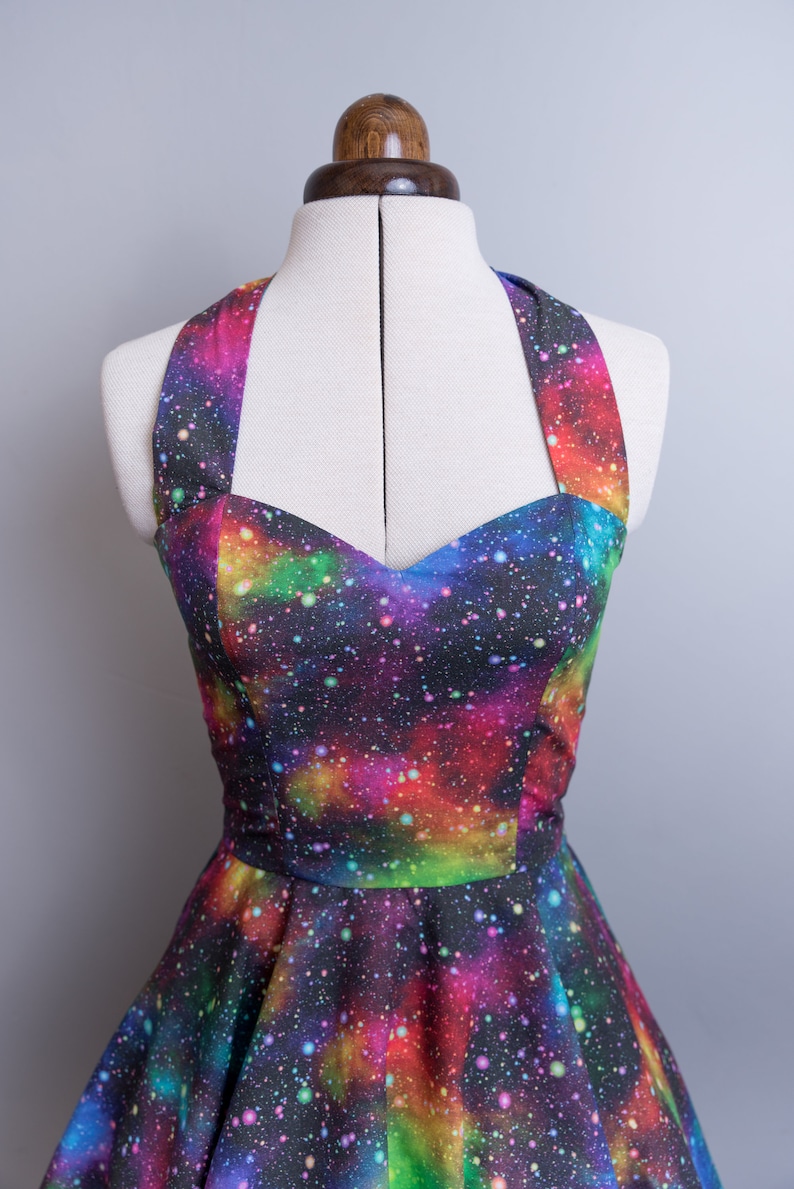 Rainbow space dress image 5