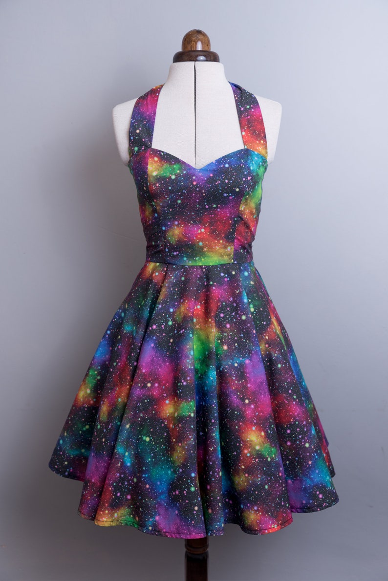 Rainbow space dress image 4