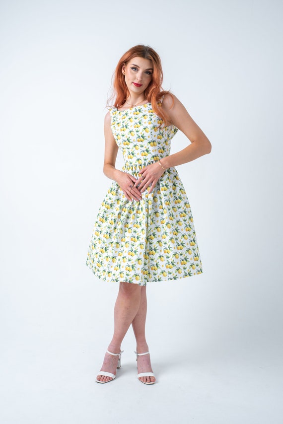 Lemon top 50s dress