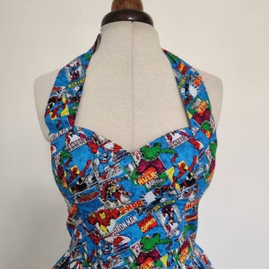 Marvel comic Superheros dress Womens halterneck image 3