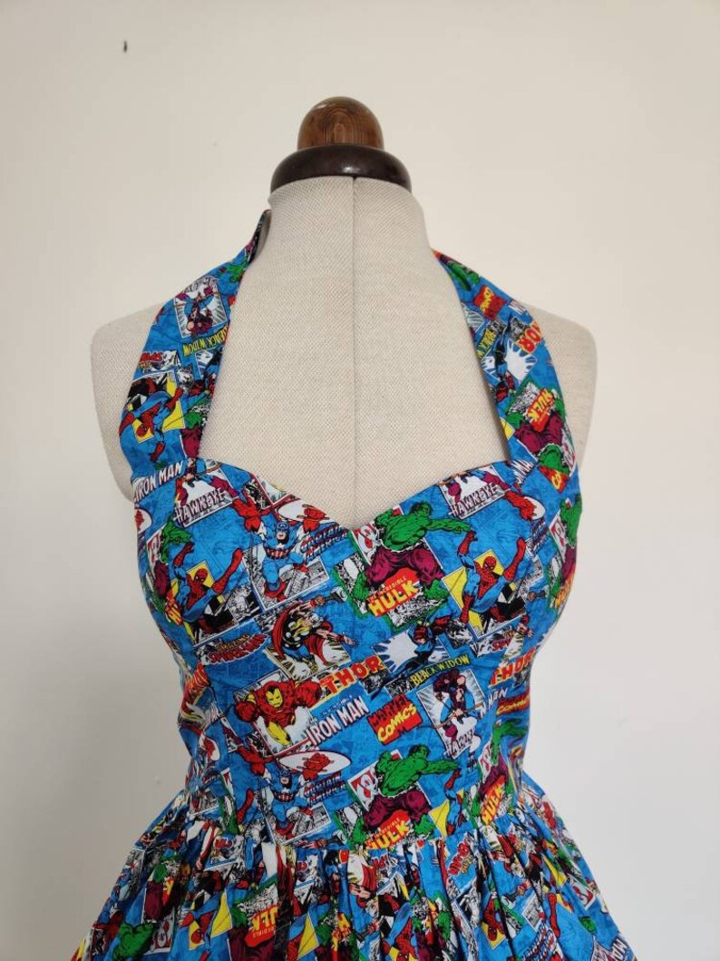 Marvel comic Superheros dress Womens halterneck image 3