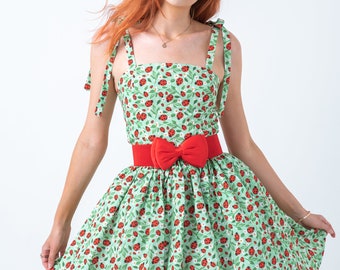 Ladybug dress-50s pin up summer