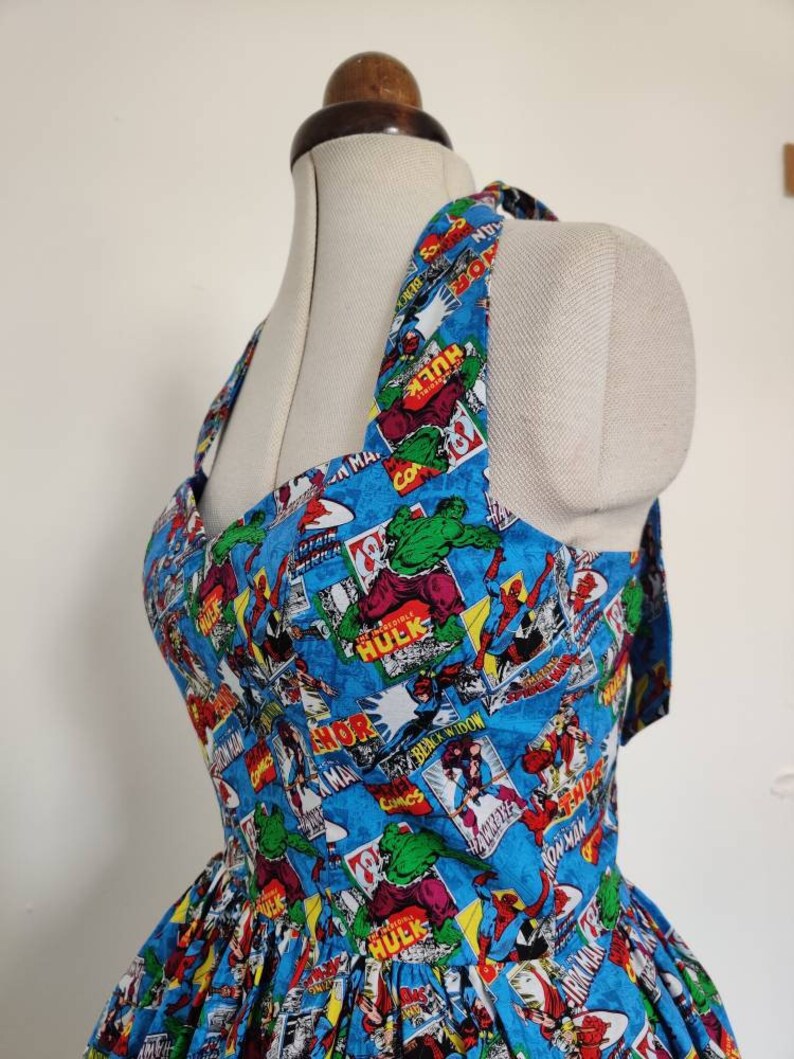 Marvel comic Superheros dress Womens halterneck image 5