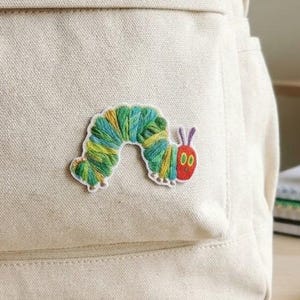 Caterpillar Embroidered Iron On Patch, Kids Jacket Decor