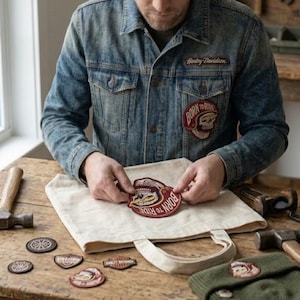 Born To Ride Embroidered Patch, Retro Biker Skull Iron On Patch image 2