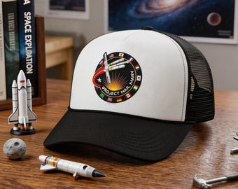 Project Hail Mary Patch Trucker Hat, Planet Two Tone Trucker Cap, Sci-fi Fantasy Bookish Hat, Book Lover Geek Gift, Gift For Book Lovers