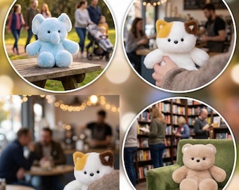 Miniature Plush Animal Toys, Tiny Stuffed Forest Friends,Small Soft Dollhouse Collectibles,Cute Mini Plushie Set, Gift for Kids, Sensory Toy