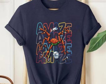 Rocky Project Hail Mary Shirt, Amaze Amaze Amaze Spider Graphic Tee, Andy Weir Sci-Fi Book Merch,Space Engineer T-Shirt,Gift for Book Lovers