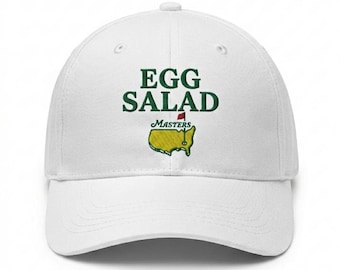 Embroidered Egg Salad Hat Cap— Funny Golf Dad Cap, Classic Green Golf Hat