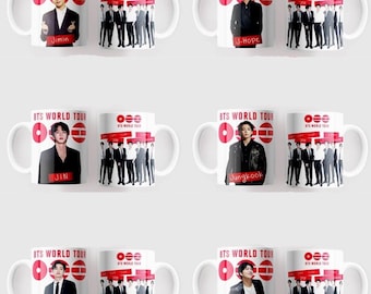 BTS World Tour Mug, 2026 Concert Coffee Cup, Kpop Bangtan Jimin V Jung Kook Suga Jin RM J-Hope Ceramic Mug, Army Merch Aesthetic Gift