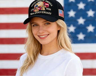 USA 250th Anniversary Hat 1776-2026 Semiquincentennial Patriotic Eagle Baseball Cap America Birthday Gift Embroidered United States Navy Red