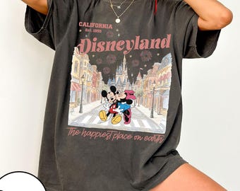 Comfort Colors Retro Disneyland Mickey And Minnie Shirt, Disneyland California Est.1955 Shirt, Mickey And Friends Tee, Disney Vacation Shirt