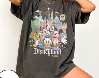 Vintage Disneyland California Comfort Color Shirt, Retro Mickey and Friends Tee, Disneyland Family Vacation Shirt, Disney Trip Family Shirt