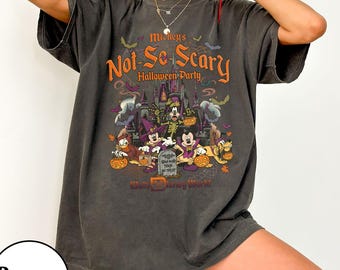 Vintage Mickey's Not So Scary Disney T-Shirt, WDW Family Disneyland Costume, Mickey & friends Skeleton Halloween tee, Christmas gift