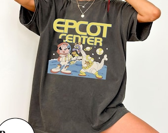 ヴィンテージコンフォートカラーズ ディズニー エプコット ミッキー＆ドラゴン フィグメント アストロノート 1982 シャツ、おもしろミッキー＆フレンズ Tシャツ、マジックキングダム Tシャツ