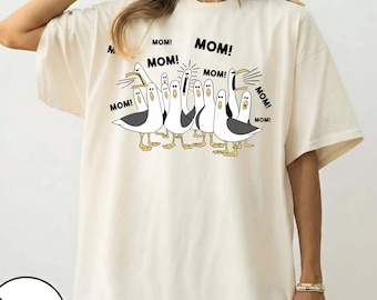 レトロなディズニーのカモメのママTシャツ、ディズニー ファインディング・ニモのカモメ、ディズニーのママ用スウェットシャツ、母の日ギフト、ディズニーの母の日Tシャツ