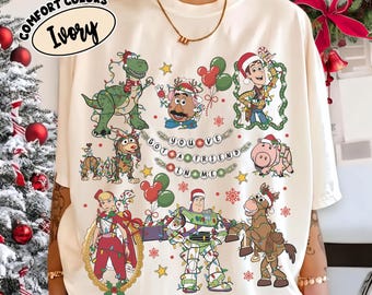 Coquette Bows Disney Toy Story Christmas T-shirt, Disney Christmas Sweatshirt, Family Disney Xmas Matching shirts, WDW Disneyland Christmas