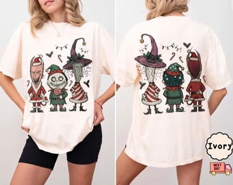 Retro Nightmare Before Christmas Comfort Colors Shirt, Lock Shock and Barrel Christmas Sweatshirt, Spooky Holiday Tee, Disney Family Trip