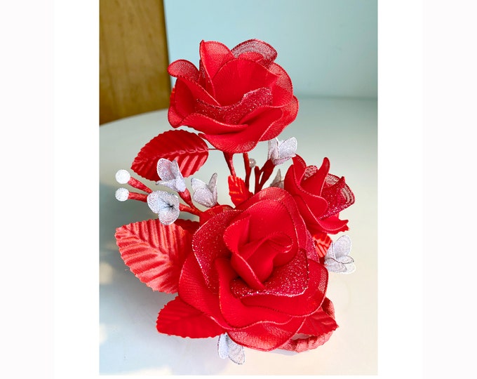 Handmade Nylon Flower Arrangement Home Decoration Nylon Etsy Hong Kong