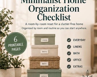 Lista de verificación para la organización minimalista del hogar