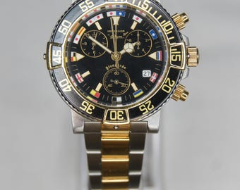 Stendardo Immersion Swiss Chronograph Watch on Two Tone Stainless Steel Bracelet