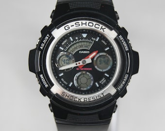 Casio G-Shock AW-590 Analogue/Digital Alarm Multifunction Quartz Wristwatch