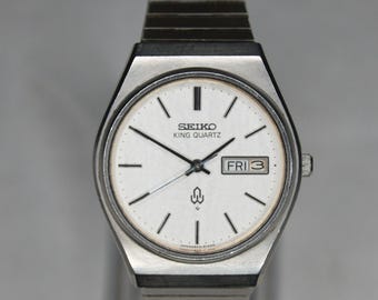 Vintage 1977 Gent’s Seiko King 4823-8130 Stainless Steel Quartz Day/Date Watch
