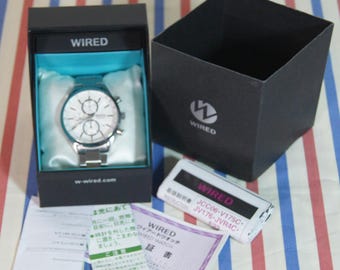 Boxed New Seiko Wired Seiko 7T92-05M0 Gent’s Chronograph Stainless Steel Watch