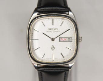 Vintage 1976 Men’s Seiko Grand 4843-5011 Day/Date Quartz Wristwatch watch