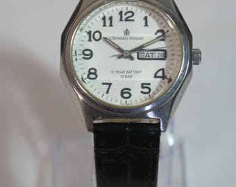 Working Gent’s Christiano Domani CD-2190C Quartz Day/Date Wristwatch Watch