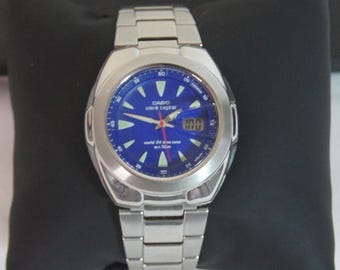 Casio 4305 WVQ-201HU Wave Ceptor Day/Date World Time Quartz Analogue Watch