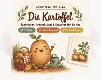 Projet d'automne sur les pommes de terre pour la maternelle | Connaissances factuelles, cercle de tri, fiches d'activités et chansons pour la maternelle, la crèche et la maison | PDF