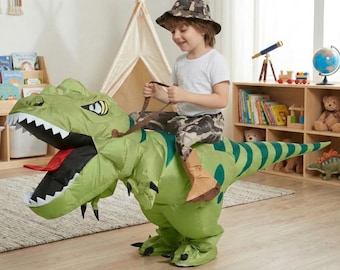 Inflatable Dinosaur Costume, Kids Cozy Jumpsuit, Children's Cosplay Pajamas, Boys Girls Romper
