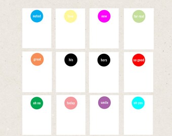 Digital Project Life - Juego de tarjetas Word Stamp no.2
