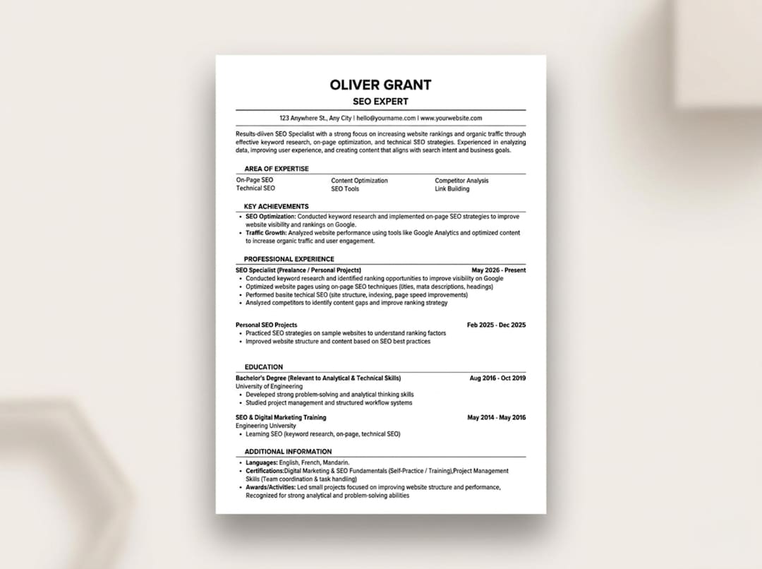 Canva Resume Template | Modern CV | Matching Cover Letter | Editable ...