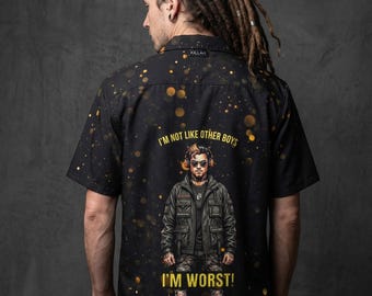 REBELDE TÓXICO // Camisa de botones ciberpunk oscura