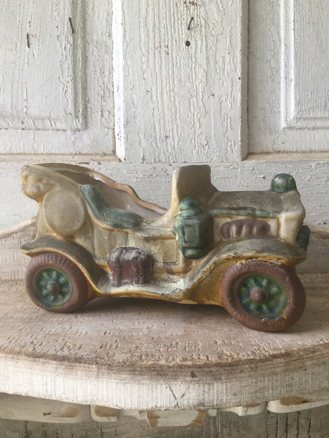 Old antique ceramic car planter jalopy indoor planter home and | Etsy