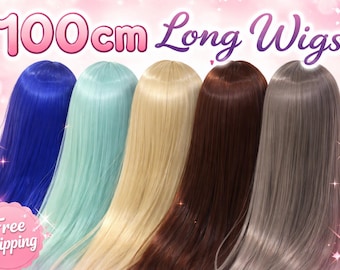 100cm Long Straight Synthetic Wig