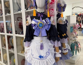 Genshin Impact Sangonomiya Kokomi inspired maid cosplay costume full set