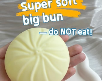 Steamed Bun Squishy Toy, Prank Toys, Food Shaped Stress Relief Squeeze, Kawaii Asian Bread Fidget, Cute Desk Accessory, Funny Foodie Gift