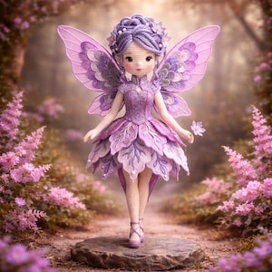 Crochet Fairy Doll Pattern | Butterfly Amigurumi Luna Plush Toy (Digital Download)