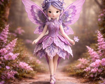 Crochet Fairy Doll Pattern | Butterfly Amigurumi Luna Plush Toy (Digital Download)