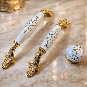 Porcelain Cabinet Handle 128mm 160mm Drawer Knob Ceramic Furniture Handle Kitchen Cabinet Pull Wardrobe Handle Modern