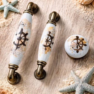 Handmade Porcelain Cabinet Handle 128mm 96mm Knob, Vintage Ceramic Drawer Pull, Premium Kitchen Furniture Handle