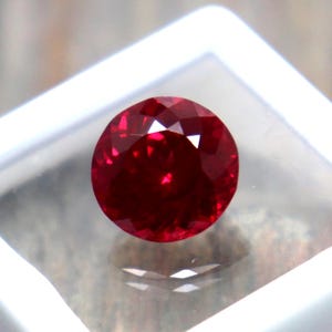 6ct Unheated Untreated AAA Red Ruby Gemstone Loose Round Cut Faceted Certified Ruby Amazing Cut & Quality Stone Mined Ruby Ring Size Ruby